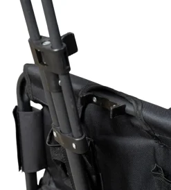 Attrezzatura Giardinaggio-EuroGarden Carrello pieghevole con ruote e funzione panchina in acciaio nero 108x55,5x73 cm