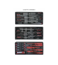 Ama Officina E Garage|Carrello porta attrezzi 4 cassetti 253 pezzi assortiti blu