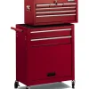 Outlet Carrello porta attrezzi componibile 8 cassetti essenza rosso 61x33x108,7 cm Officina E Garage
