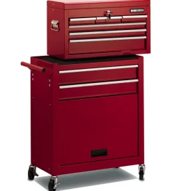 Outlet Carrello porta attrezzi componibile 8 cassetti essenza rosso 61x33x108,7 cm Officina E Garage