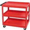 Officina E Garage-Valex Carrello porta attrezzi in metallo con 3 ripiani 2 ruote piroettanti e 2 fisse 77x35x76 cm