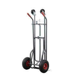 Attrezzatura Giardinaggio-EuroGarden Carrello portalegna a 2 posizioni in metallo verniciato portata 250 kg 57x56x117 cm