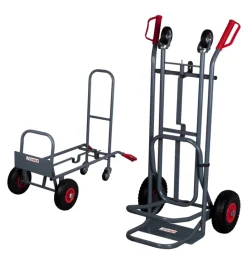 Attrezzatura Giardinaggio-Ribimex Carrello professionale universale 2 in 1 in metallo verniciato.