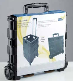Carrello trasporto con cassa pieghevole portata 25 kg essenza 38x33x87 cm Attrezzatura Giardinaggio