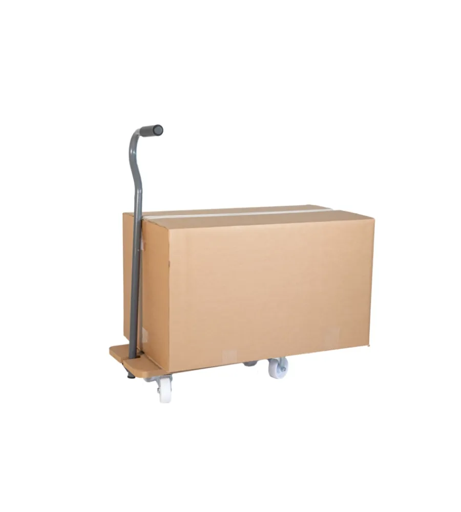 Easy System Attrezzatura Giardinaggio|Carrello trasporto pieghevole con manico e ruote pivotanti in legno portata 200 kg 58x29x1,8 cm