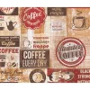 Decorazione Pareti- Carta da parati parato carta duplex coffee label rosso