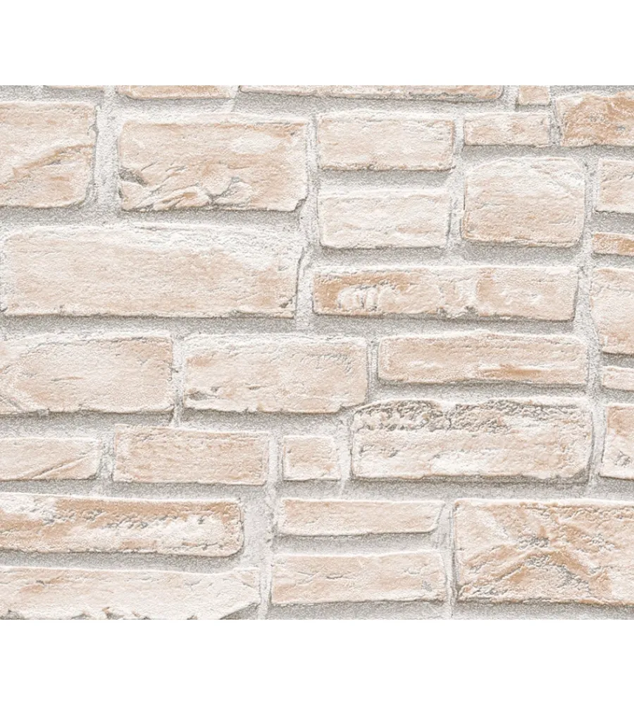 Decorazione Pareti- Carta da parati parato espanso matt. rust. beige
