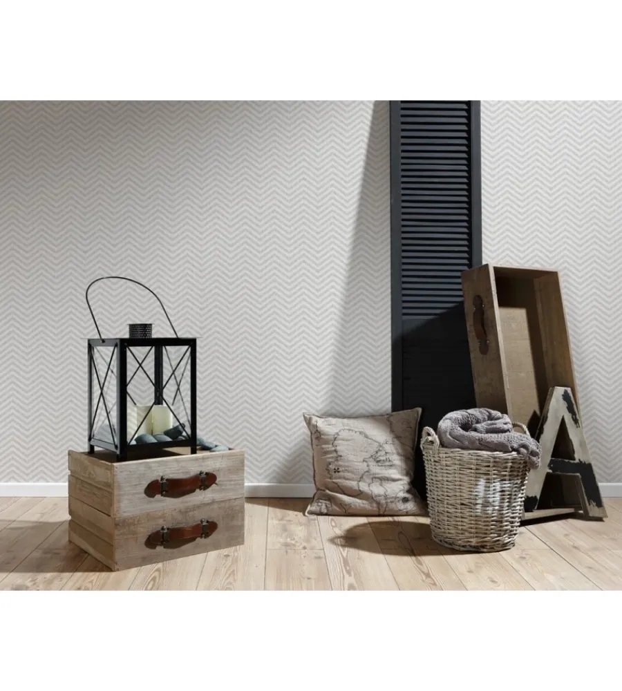 Decorazione Pareti- Carta da parati parato tnt chevron
