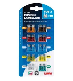 Elettrico-Lampa Cartellina fusibili lamellari 10 pezzi  70080