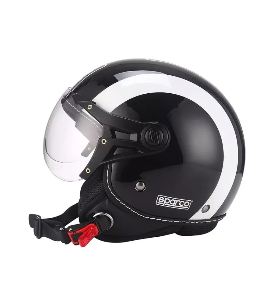 Clearance Casco moto "sp501" nero/bianco, tg xl Moto