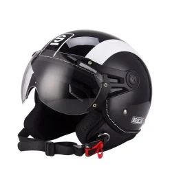 Clearance Casco moto "sp501" nero/bianco, tg l Moto