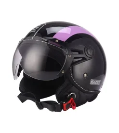 Sparco Moto|Casco moto "sp501" nero/viola, tg m