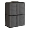 Casetta da esterno in resina "garden shed" antracite 151x83x198 cm Casette Da Giardino