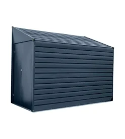 Habrita Casette Da Giardino|Casetta da giardino addossata "arrow yardsaver" in acciaio zincato antracite 124,5x202,6x208,3 cm