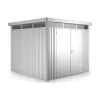 Casette Da Giardino-Biohort Casetta da giardino "highline h5" in acciaio zincato colore argento metallizzato con porta battente doppio 275x315x222 cm - cod. 83069