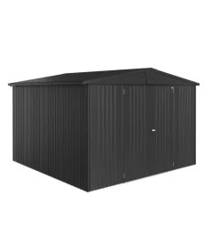 Casetta da giardino "europa ย 7" in acciaio zincato colore grigio scuro metallizzato 316x300x209 cm Casette Da Giardino