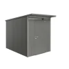 Clearance Casetta da giardino "avantgarde a3" in acciaio zincato colore grigio quarzo metallizzato con porta battente semplice 180x300x218 cm Casette Da Giardino