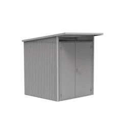 Clearance Casetta da giardino "avantgarde a1" in acciaio zincato colore argento metallizzato con porta battente doppia 180x220x218 cm Casette Da Giardino