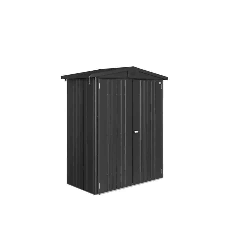 Biohort Casette Da Giardino|Casetta da giardino "europa 1" in acciaio zincato colore grigio scuro metallizzato 172x84x196 cm