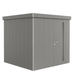 Sale Casetta da giardino "neo 1a" in acciaio zincato colore grigio quarzo metallizzato con porta battente semplice 180x180x222 cm - cod. 87003 Casette Da Giardino