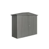 Biohort Casette Da Giardino|Casetta da giardino "europa  2a" in acciaio zincato colore grigio quarzo metallizzato 244x84x203 cm