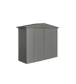 Biohort Casette Da Giardino|Casetta da giardino "europa  2a" in acciaio zincato colore grigio quarzo metallizzato 244x84x203 cm