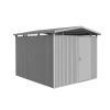 Biohort Casette Da Giardino|Casetta da giardino "panorama p5" in acciaio zincato colore argento metallizzato con porta battente semplice 273x318x227 cm - cod. 13060