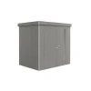 Biohort Casette Da Giardino|Casetta da giardino "neo 1b" in acciaio zincato colore grigio quarzo metallizzato con porta battente doppio 236x180x222 cm - cod. 87060