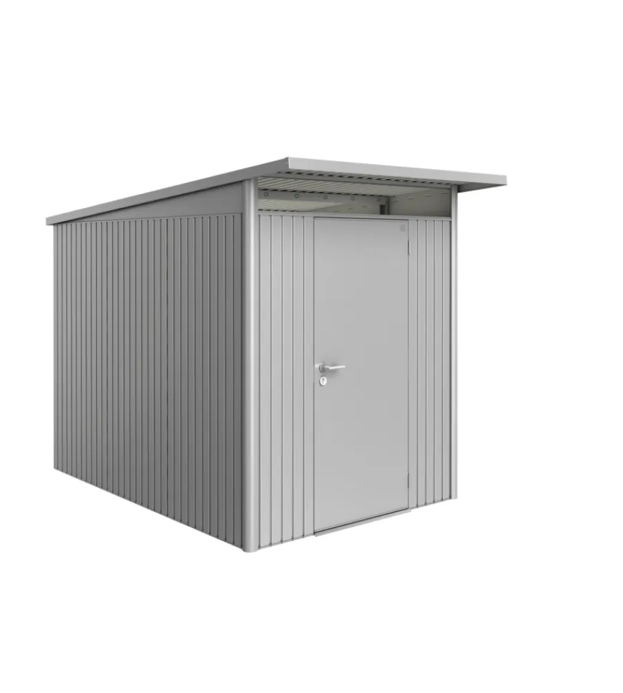 Outlet Casetta da giardino "avantgarde a3" in acciaio zincato colore argento metallizzato con porta battente semplice 180x300x218 cm Casette Da Giardino