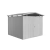 Online Casetta da giardino "panorama p4" in acciaio zincato colore argento metallizzato con porta battente semplice 273x278x227 cm - cod. 13050 Casette Da Giardino