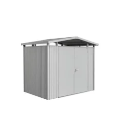 Biohort Casette Da Giardino|Casetta da giardino "panorama p2" in acciaio zincato colore argento metallizzato con porta battente doppio 273x198x227 cm - cod. 13039
