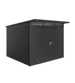 Clearance Casetta da giardino "avantgarde a7" in acciaio zincato colore grigio scuro metallizzato con porta battente doppia 260x300x218 cm Casette Da Giardino