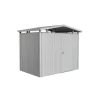 Sale Casetta da giardino "panorama p2" in acciaio zincato colore argento metallizzato con porta battente semplice 273x198x227 cm - cod. 13030 Casette Da Giardino