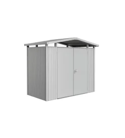 Best Casetta da giardino "panorama p1" in acciaio zincato colore argento metallizzato con porta battente doppio 273x158x227 cm - cod. 13029 Casette Da Giardino