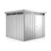 Best Casetta da giardino "highline h3" in acciaio zincato colore argento metallizzato con porta battente semplice 275x235x222 cm - cod. 83040 Casette Da Giardino