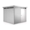 Biohort Casette Da Giardino|Casetta da giardino "highline h2" in acciaio zincato colore argento metallizzato con porta battente semplice 275x195x222 cm - cod. 83030