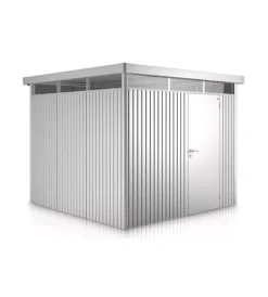 Biohort Casette Da Giardino|Casetta da giardino "highline h2" in acciaio zincato colore argento metallizzato con porta battente semplice 275x195x222 cm - cod. 83030