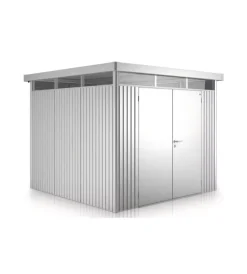 Casette Da Giardino-Biohort Casetta da giardino "highline h2" in acciaio zincato colore argento metallizzato con porta battente doppio 275x195x222 cm - cod. 83039