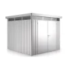 Biohort Casette Da Giardino|Casetta da giardino "highline h4" in acciaio zincato colore argento metallizzato con porta battente doppio 275x275x222 cm - cod. 83059