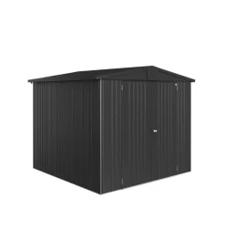 Biohort Casette Da Giardino|Casetta da giardino "europa  4" in acciaio zincato colore grigio scuro metallizzato 244x228x203 cm