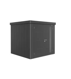 Biohort Casette Da Giardino|Casetta da giardino "neo 2b" in acciaio zincato colore grigio scuro metallizzato con porta battente doppio 236x236x222 cm - cod. 85063