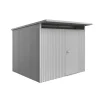 Casetta da giardino "avantgarde a6" in acciaio zincato colore argento metallizzato con porta battente semplice 260x260x218 cm Casette Da Giardino