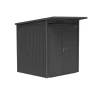 Best Casetta da giardino "avantgarde a1" in acciaio zincato colore grigio scuro metallizzato con porta battente doppia 180x220x218 cm Casette Da Giardino