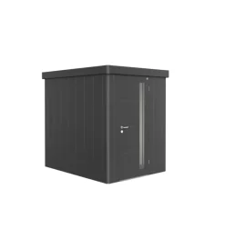 Casette Da Giardino-Biohort Casetta da giardino "neo 2a" in acciaio zincato colore grigio scuro metallizzato con porta battente semplice 180x236x222 cm - cod. 85006