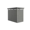 Best Casetta da giardino "highline hs" in acciaio zincato colore grigio quarzo metallizzato con porta battente semplice 155x275x222 cm - cod. 88010 Casette Da Giardino