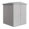 Clearance Casetta da giardino "europa  2" in acciaio zincato colore argento metallizzato 172x156x196 cm Casette Da Giardino