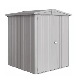 Clearance Casetta da giardino "europa  2" in acciaio zincato colore argento metallizzato 172x156x196 cm Casette Da Giardino