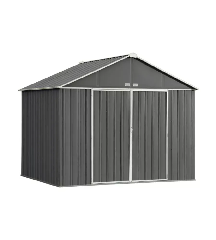 Habrita Casette Da Giardino|Casetta da giardino "arrow ezee" in acciaio zincato antracite e panna 299,1x248,9x248,9 cm
