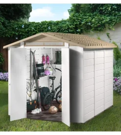 Garofalo Casette Da Giardino|Casetta da giardino in pvc "tuscany 240" l.229 x p.262 x h.220