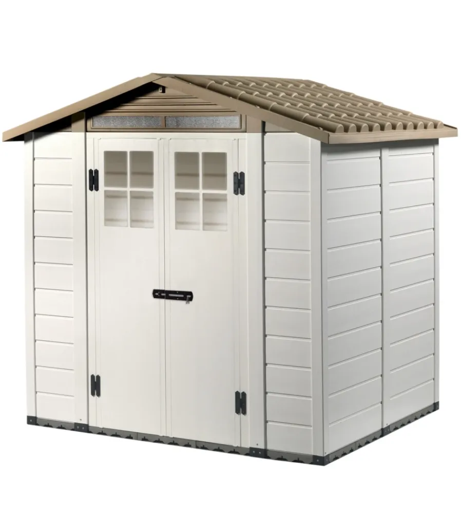New Casetta da giardino in pvc "tuscany evo 200" l.220 x p.181 x h.216 Casette Da Giardino